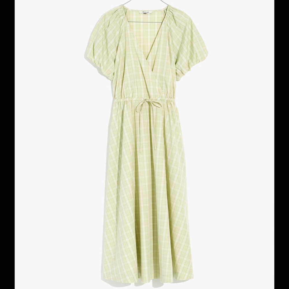 Madewell - Plaid Tie-Waist Midi Dress